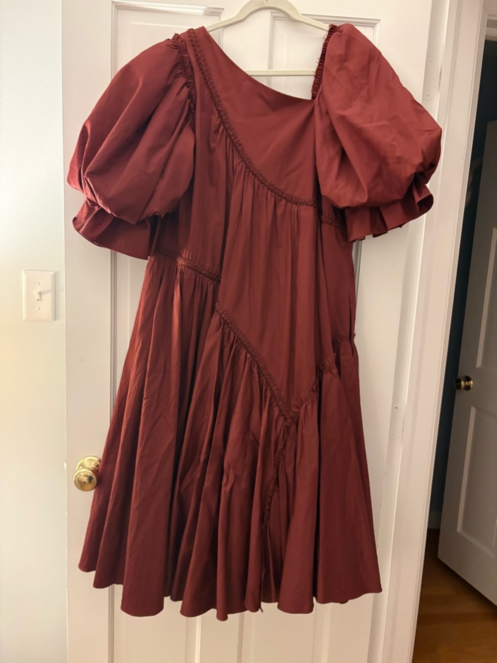 Aje Casabianca Asymmetric Puff Sleeve Midi Dress. Australian Size 10 (US size 6) - Picture 4 of 4